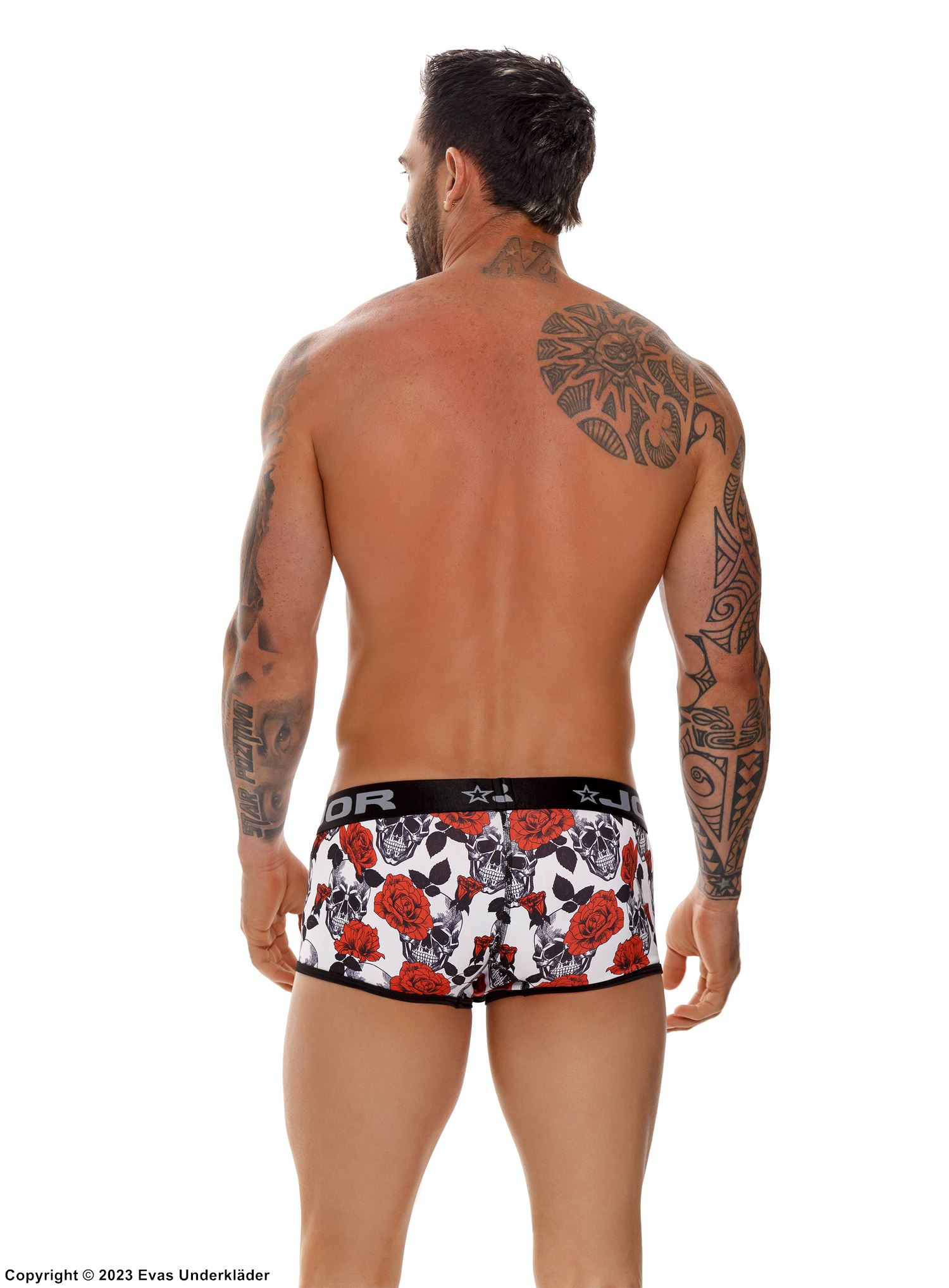 Boxershorts für Herren, Rosen, Totenköpfen, Sterne